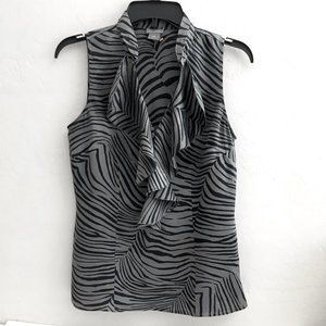 Ann Taylor Sleeveless Zebra Silk Top 4